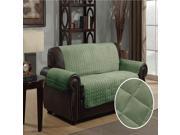 Furniture Protector Pet Cover Quilted Microsuede Loveseat 88 x 76 Sage