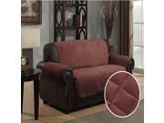 Furniture Protector Pet Cover Quilted Microsuede Loveseat 88 x 76 Brown
