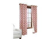 Thermalogic Trellis Cotton Base Cloth Grommet Top Window Panel Red