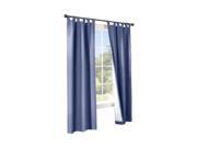 Thermalogic Weather Cotton Fabric Window Tab Curtain Panels Pair Blue