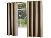 Thermaplus Darcy A Woven Blackout Wide Grommet Top Window Panel Brown