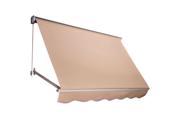 Outsunny 4 Drop Arm Manual Retractable Window Awning Cream