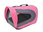Pawhut Pet Dog Soft Sided Travel Carrier Tote Bag Pink