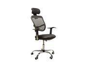 HomCom Adjustable Mesh High Back Office Chair w Headrest Black