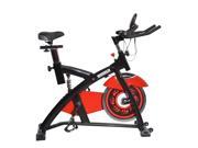 Soozier Pro Upright Stationary Exercise Cycling Bike w LCD Monitor Red