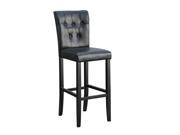 HomCom 41 PU Leather Padded Back Counter Stool Chair Black
