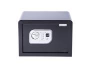 HomCom 14 x 10 x 10 Digital Home Security Storage Safe w Biometric Fingerprint Scanner Black