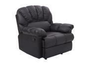 HomCom PU Leather Rocking Sofa Chair Recliner Black