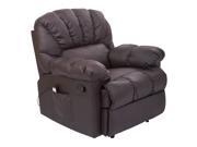 HomCom PU Leather Vibrating Massage Sofa Chair Recliner Brown