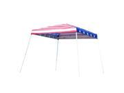 Outsunny 10 x 10 Slant Leg Pop Up Canopy Shelter Party Tent American Flag