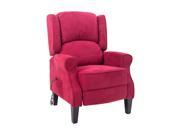 HomCom Heated Vibrating Suede Massage Recliner Chair Red
