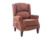 HomCom Heated Vibrating Suede Massage Recliner Chair Brown