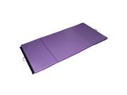 Soozier 4 x 8 x 2 PU Leather Gymnastics Tumbling Martial Arts Folding Mat Purple