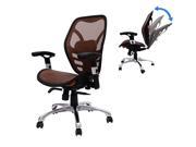 HomCom Deluxe Mesh Ergonomic Seating Office Chair Orange