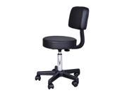 HomCom Adjustable Swivel Salon Massage Spa Seat Tattoo Chair Stool Black