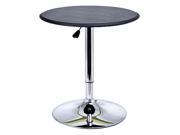 HomCom Modern Adjustable 360 Swivel Vinyl Covered Pub Style Bar Table Black