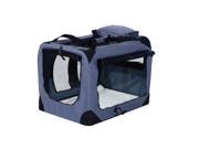 Pawhut 32 Soft Sided Folding Crate Pet Carrier Gray