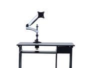 HomCom 15? 27? Single LCD Monitor Desk Mount Stand Gray and Black