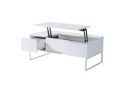 HomCom 43 Modern Lift Top Coffee Table White