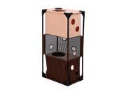 Pawhut 36 Square 3 Story Vertical Cat Activity Tower Beige and Coffee