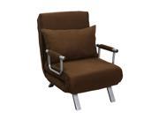 HomCom 26 Convertible Single Sleeper Chair Bed Brown