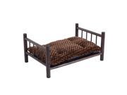Pawhut 41 Rustic Wooden Furniture Style Pet Bed Dark Brown