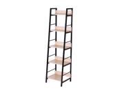 HomCom 5 Shelf Modern Ladder Bookcase Black