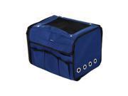 Pawhut Collapsible Folding Soft Portable Pet Crate Carrier Dark Blue
