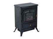 HomCom 16? 1500W Free Standing Electric Fireplace Black