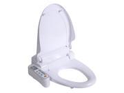 HomCom Round Electronic Bidet Toilet Seat White
