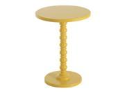 HomCom 17? Round Spindle Table Yellow