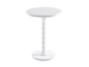 HomCom 17? Round Spindle Table White