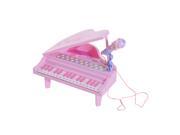 Qaba 32 Key Kids Baby Grand Digital Piano with Microphone Pink