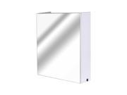 HomCom 24? LED Single Door Bathroom Mirror Medicine Cabinet