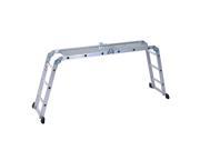 HomCom 12’ Multi Purpose Folding Aluminum Scaffold Step Ladder