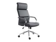 HomCom High Back PU Leather Office Task Chair Black