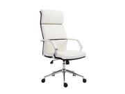 HomCom High Back PU Leather Office Task Chair White