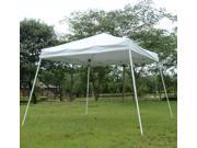 Outsunny 10 x 10 Slant Leg Easy Pop Up Canopy Party Tent White