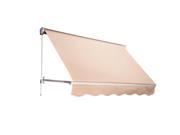 Outsunny 6 Drop Arm Manual Retractable Window Awning Cream