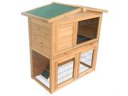 Pawhut 40 Wooden Rabbit Hutch Small Animal House Pet Cage