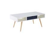 HomCom 40 Mid Century Modern Coffee Table White