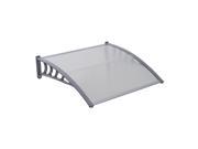 Outsunny 40 Clear Polycarbonate Patio Door Awning