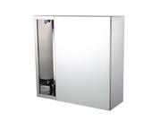 HomCom 16? x 16? Stainless Steel Bathroom Mirror Medicine Cabinet w Tissue Dispenser