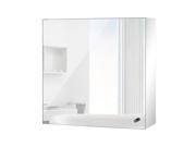 HomCom 16? x 16? Stainless Steel Bathroom Mirror Medicine Cabinet w Tissue Dispenser