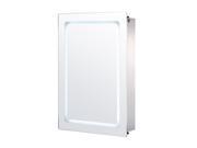 HomCom 30? x 21? LED Sliding Bathroom Mirror Medicine Wall Cabinet