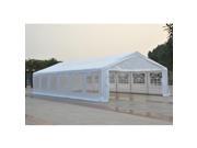Outsunny 20’ x 40’ Party Tent Event Canopy with Sidewalls and Windows – White