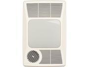 Broan 100HL Bath Fan with Heater Light 1500W Heater 100W Flourescent Light 100CFM