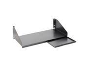 KEYBOARD SHELF WITH SLIDING MOUSE TRAY