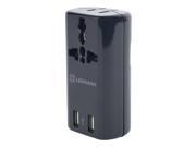 LENMAR AC150USBK Ultra Compact All in One Travel Adapter with USB Port Black