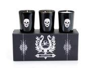 D.L. Co Crystal Skull Votive Candles Set of 3